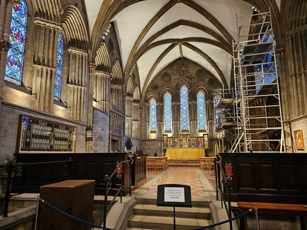 Please be aware that there will be no access to the Lady Chapel this week as works are taking place. One of the windows, which was damaged by a storm, is being returned following restoration work completed by Jim Budd. Morning and Evening Prayer will take place in the Quire.