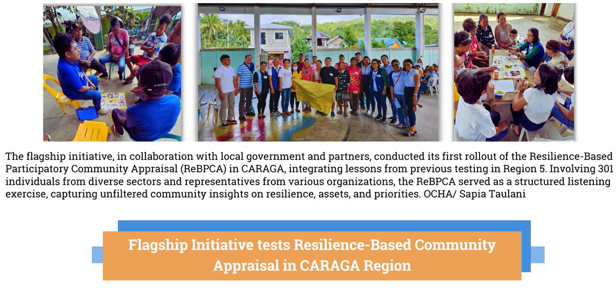 From our recent flagship initiative newsletter: ReBPCA aims to deeply understand and strengthen communities' resilience to disasters and climate change, refining the tool further and devising appropriate strategies. Read it here: mailchi.mp/51cc61f542aa/e…