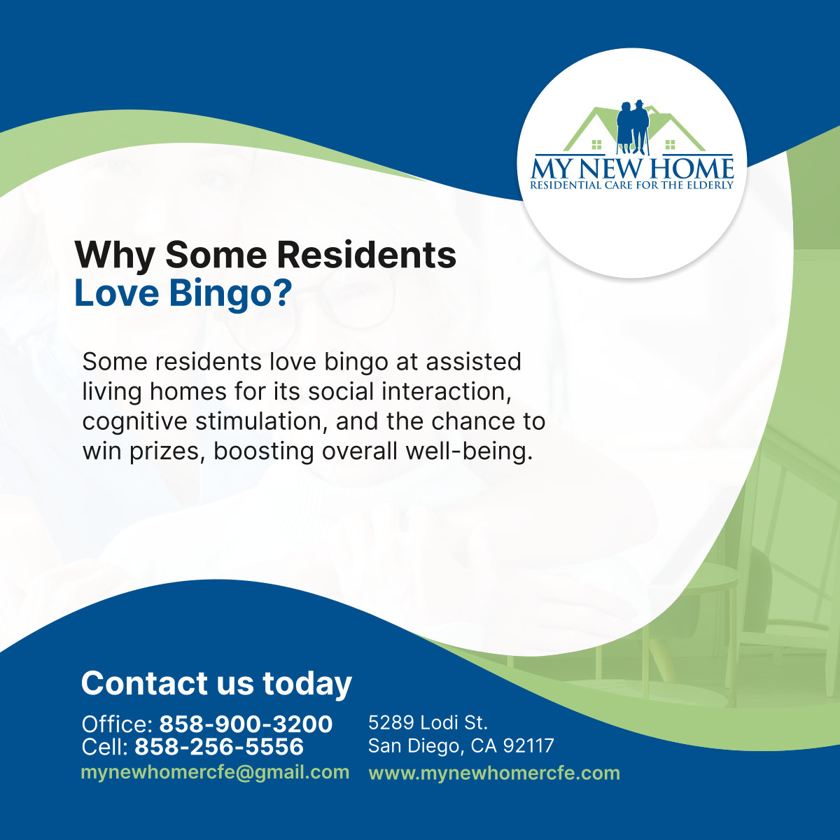 MyNewHomeLG's tweet image. Why is bingo a resident favorite at assisted living homes? It&apos;s more than just a game—it&apos;s a source of joy, camaraderie, and cognitive engagement. Stay updated with us!

#AssistedLivingHomes #WhySomeResidentsLoveBingo #SourceOfJoy