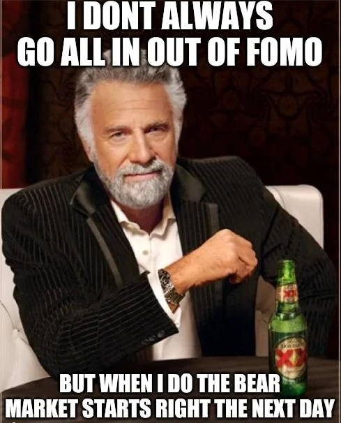 O.G. &amp; FOMO? 🤣 Story time !!!
🙄 I had a beautiful trade on $ETH and decided to take full profits yesterday night. In contrary to the majority, I thought the #cryptomarket will do one more correction so I planned to buy  back lower... soooo I 100% scaled out... before going to