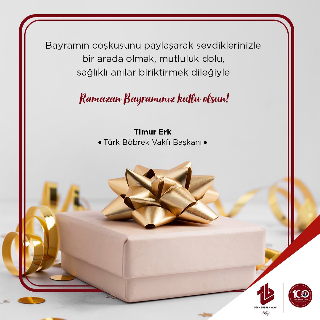 Bayramın huzuru, sevgiyi ve bereketi beraberinde getirmesi dileğiyle… Ramazan Bayramınız kutlu olsun. #türkböbrekvakfı #sağlıklıböbrekler #böbreksağlığı #ramazanbayramı