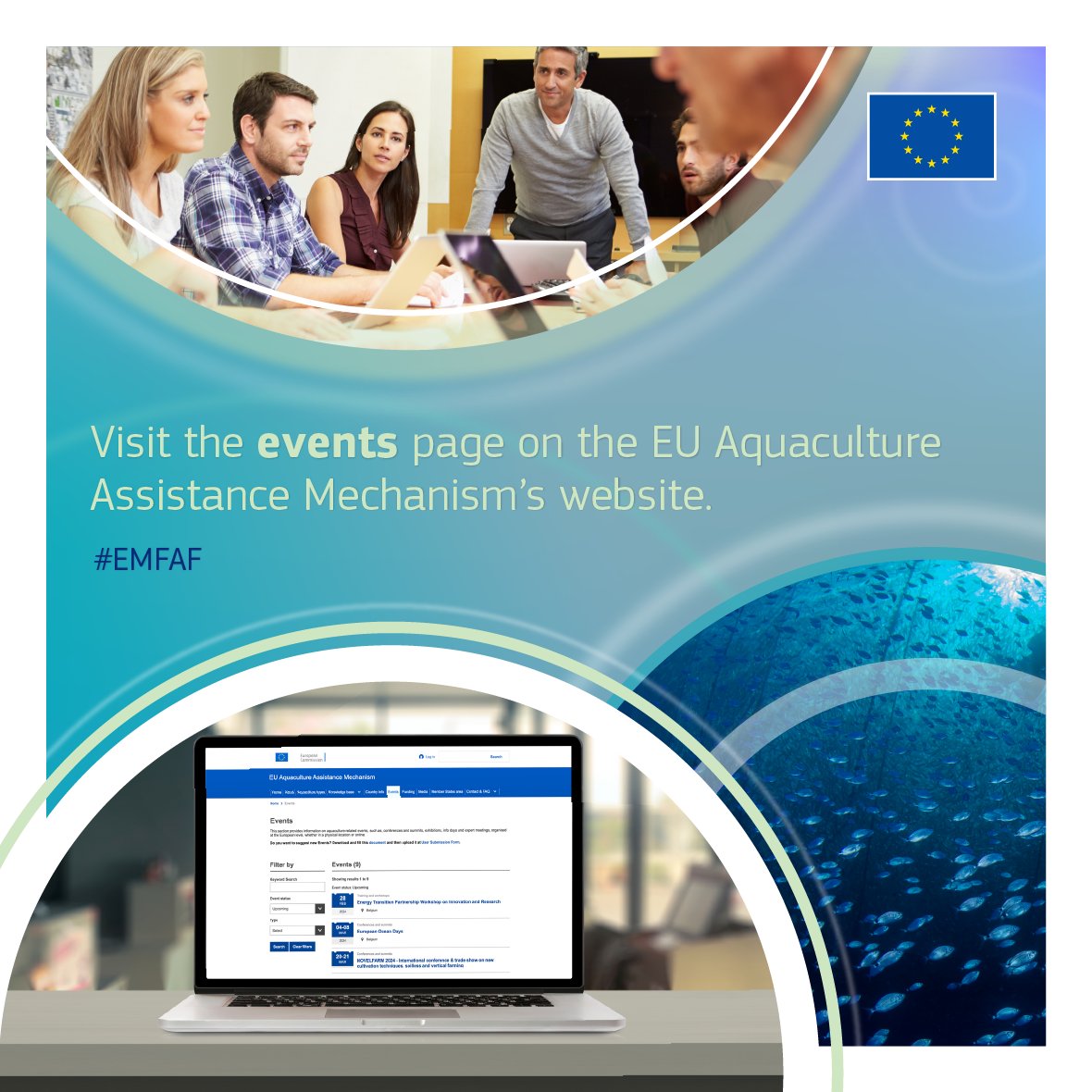 🔎 Explore upcoming events on the Aquaculture Assistance Mechanism’s website. 🎓 From enlightening online trainings to essential workshops! 📅 Keep an eye out for details, here ➡️ europa.eu/!bBypmG