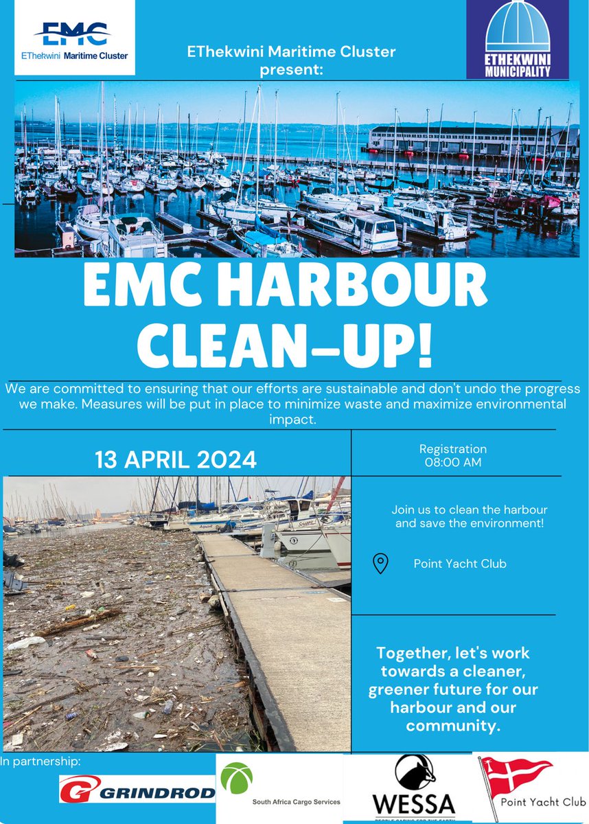 emc_maritime's tweet photo. 🌊 Join us for a vital community initiative, The Mother of All Clean-Ups!

Due to heavy rains, We were forced to rescheduled the EMC Harbour Clean-Up to Saturday, 13 April 2024.
Let's make a splash for a cleaner, greener future together! 🌊

#emccleanup #CommunityAction #EMC #sdg https://t.co/WfhV4USbbr
