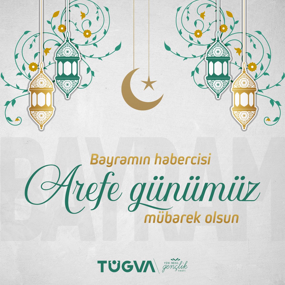 ELVEDA YA ŞEHR-İ RAMAZAN!🌙

Arefe günümüz mübarek olsun.

#TÜGVA #ArefeGünü #Ramazan #RamazanBayramı