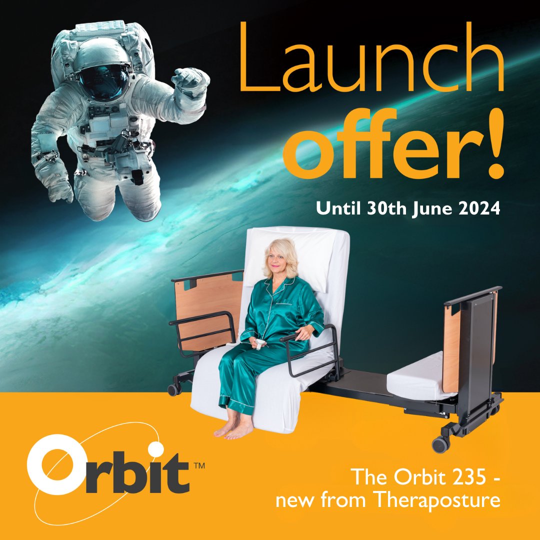 Theraposture's tweet photo. Special offer on the NEW revolutionary Orbit 235 Rotating Bed!
⭐️ FREE of charge fully inclusive warranty extension to 5 years
⭐️ FREE bed removal and disposal.
👉 https://t.co/CtwzuNDlSM
#Parkinsons #MS #MND #Stroke #Oedema #BrainInjury #SpinalInjury
#OTs #RotatingBed https://t.co/aA1HKapYzv