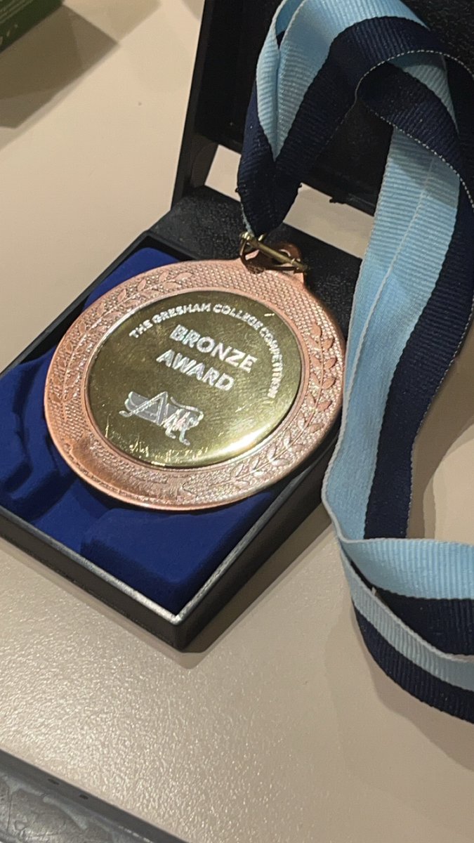 One of our year 12 students competed in the final of the prestigious <a href="/GreshamCollege/">Gresham College</a> national speech competition in London. She came third with an impressive and thought-provoking speech about the power of music on her mental health. #oracymatters