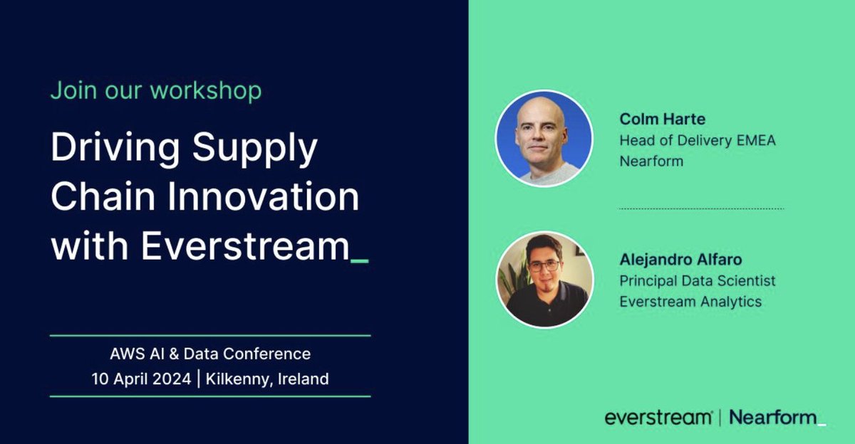 Proud to partner with @EverstreamAI, harnessing #AWS data services for cutting-edge predictive insights & risk analytics. Join us at the AWS AI & Data Conference in @LyrathEstate to explore how we're making global logistics smarter & more sustainable! aws.amazon.com/uki/cloud-serv…