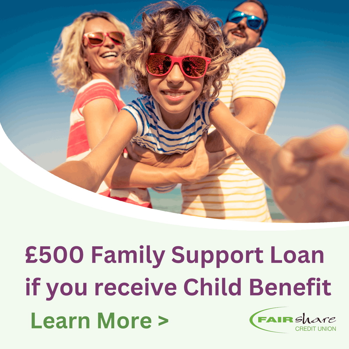 Unlock your child benefit with a £500 Family Support Loan. Save as you Borrow... 🌱📷fairshare.uk.com/family-support…… T&Cs apply #peoplebeforeprofit #notforprofit #creditunion #summer24