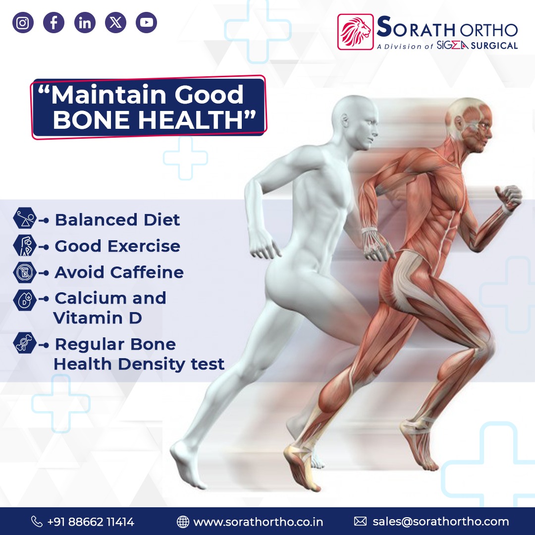 💪Discover Sorath Ortho's top recommendations for maintaining optimal bone health!💪Keep your bones strong and healthy with these essential tips! 🌟

#BoneHealth #HealthyLiving #StrongBones #OrthoInnovation #Orthopedics #Innovation #HealthcareTech #Manufacturers #Implants