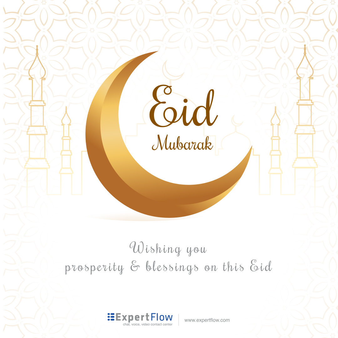 Expertflow's tweet image. Wishing you and your loved ones a happy Eid al-Fitr. May this festive occasion bring you joy, peace, and prosperity.