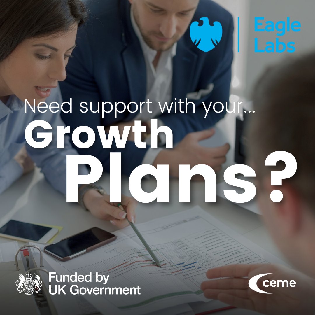 We're thrilled to announce the upcoming <a href="/eagle_labs/">Eagle Labs</a> Pop-Up Event at CEME! 🦅💸

Date: 9th May 2024
Time: 30 min slots available from 9AM – 5PM
Location: RM13 8EU

There is no cost, it is all free!

🚀To reserve a spot just shoot us a DM!

Or Email:
📧 lucy.groen@ceme.co.uk