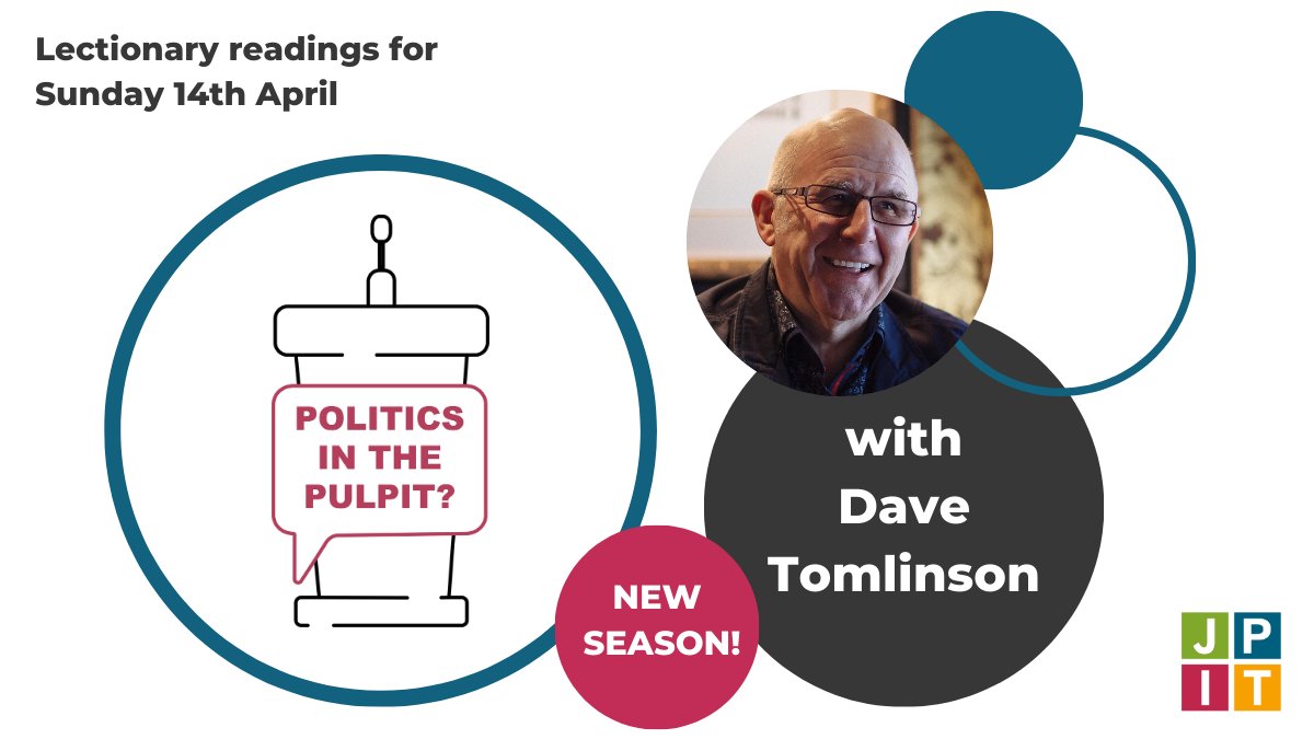 We are BACK with a BRAND new season of #PoliticsinthePulpit! Our first guest this season is Dave Tomlinson (@goodluker), who is an Anglican priest and chaplain to the @StEthelburgas, and the author of many books. Listen on your podcast provider, or here: jpit.uk/politicsinthep…