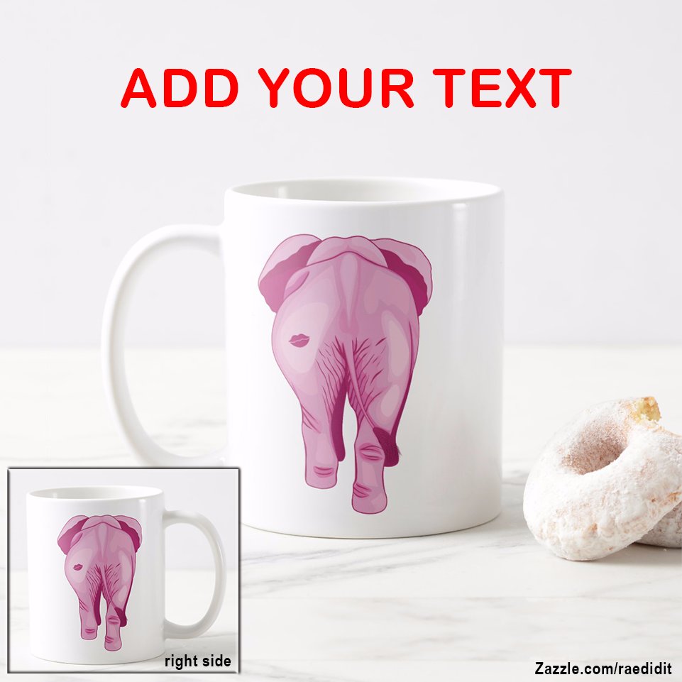 A morning kiss! zazzle.com/pink_elephant_… #pinkelephant #swak #puckerup #personalizedgift #coffeecup #cocoamug #gift  #Zazzle