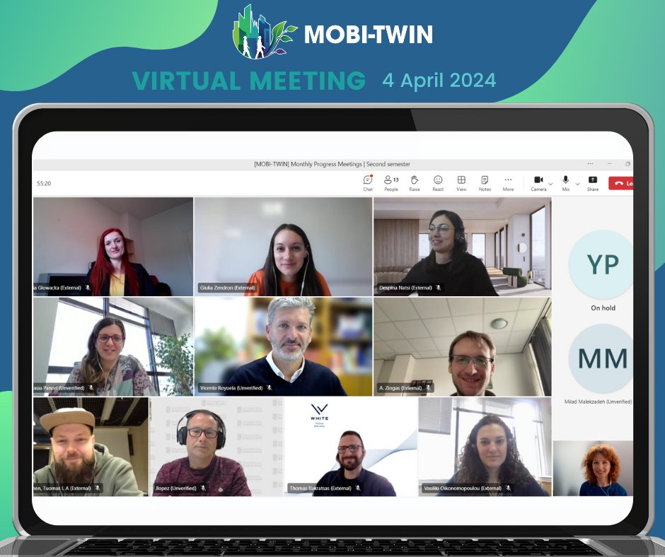 📢 Thrilled to share that our dedicated team of partners came together for another productive #monthlymeeting, driving forward the innovative @MobiTwinProject !