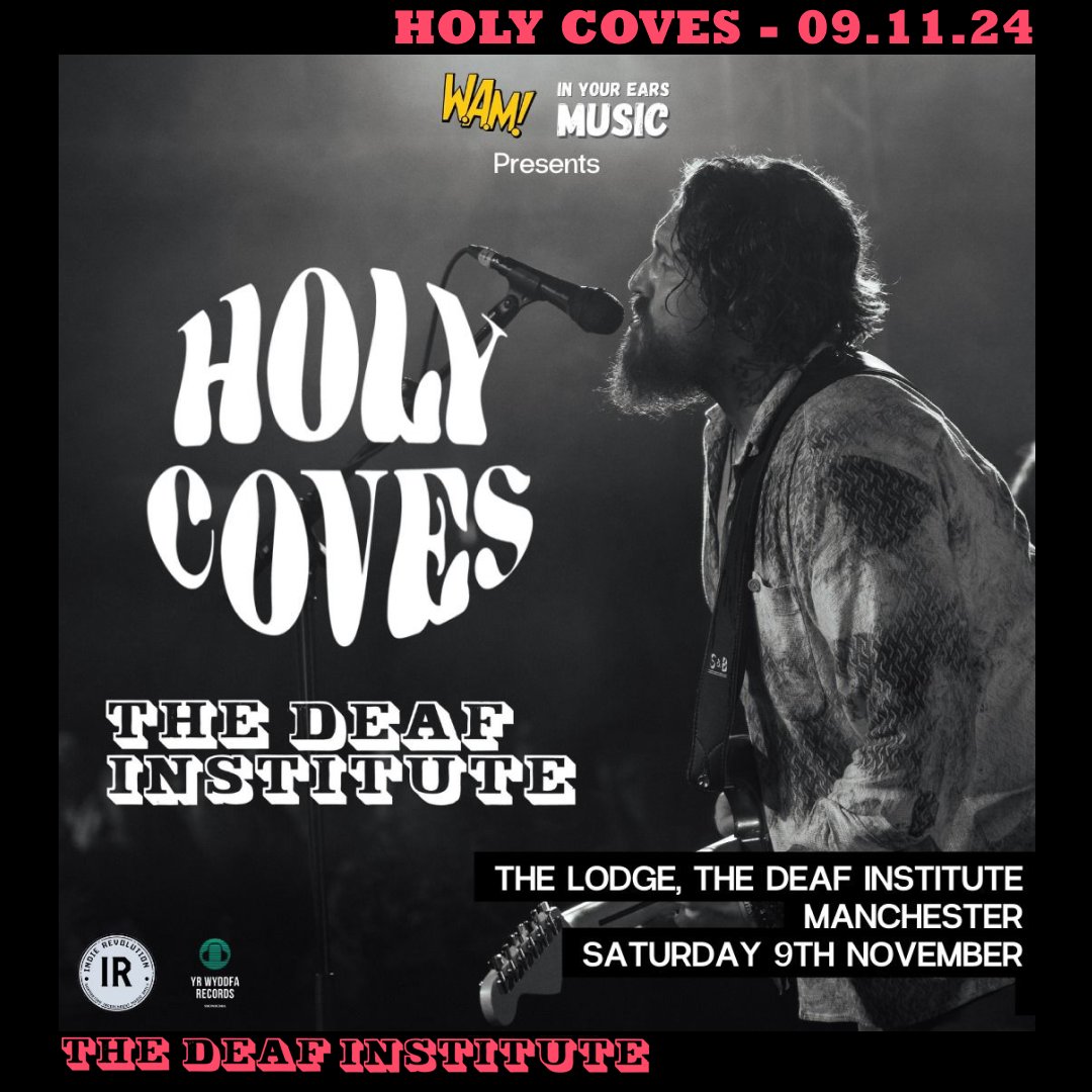 NEW | Holy Coves 9th November at The Lodge Tickets on sale 12th April at 10am! #Wearemanchester #Wearemanchesterlive #inyourearsmusic #undertheradarmusic