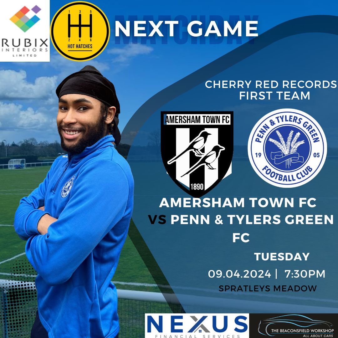 Today our first team take on @AmershamTownFC away at Spratleys Meadow for a 7:30pm KO ⚽️💙 #wearepenn #pennandtylersgreenfc