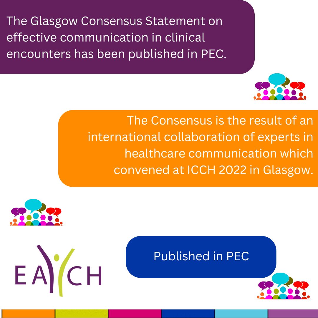 Read the full article. Reinforcing the humanity in healthcare: The Glasgow Consensus Statement on effective communication in clinical encounters #EACH #Healthcarecommunication #PEC buff.ly/3VS1b8d