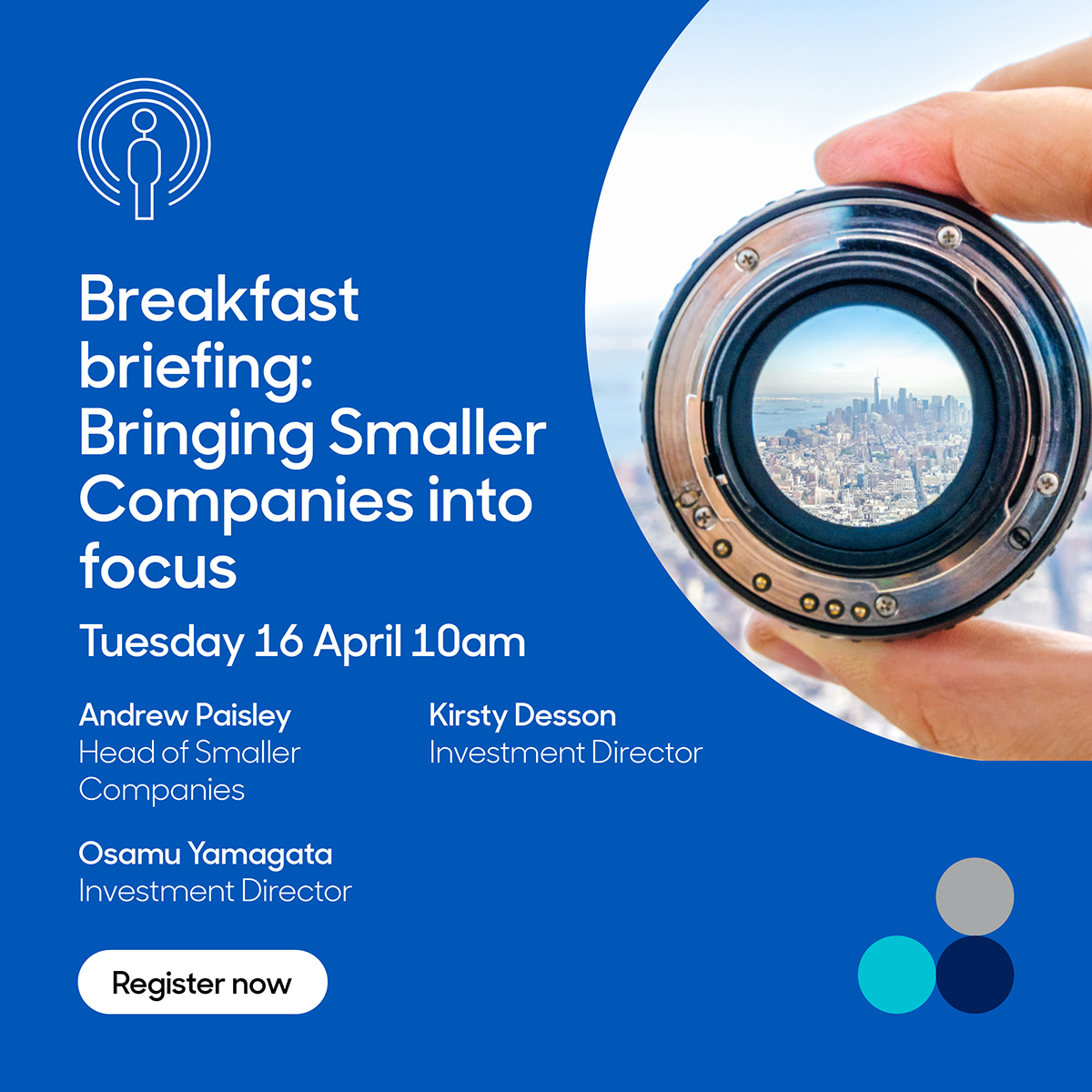 Join us, where we will discuss small cap and answer the questions that matter to your clients. Register here. Professional Investors Only. Capital at risk. #SmallerCompanies ow.ly/3mXF50R6naX