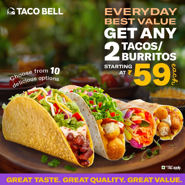 MyMobile_India's tweet photo. POCO, Taco Bell &amp; Hardik Pandya join forces for #LoadedWithMore campaign!  

Get ready for POCO smartphones + Taco Bell's menu and get a chance to win POCO Smartphone* starting at just Rs. 59*!   

@IndiaPOCO 

#poco #pocosmartphones #taco #tacobells #tacolovers #HardikPandya https://t.co/esEgJ006lx