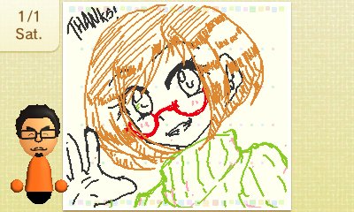 Got some clean captures of the drawings, thanks to @kaolacakes

I should get around posting some more, I got clean captures of these as well

Oh yeah, the date being on the 1/1? I thought the battery died, it took a long while before the console would turn on #swapdoodle #nikki 