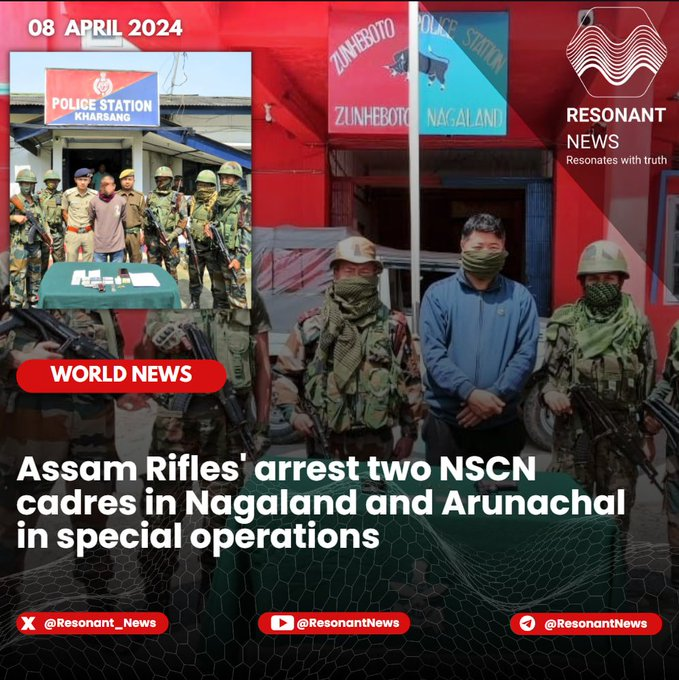 #AssamRifles continues its crucial role in countering insurgent activities in Northeast India. On specific intelligence, Assam Rifles conducted separate operations apprehending NSCN (K) cadres in Nagaland & Arunachal Pradesh. Kudos to their relentless efforts for peace & security