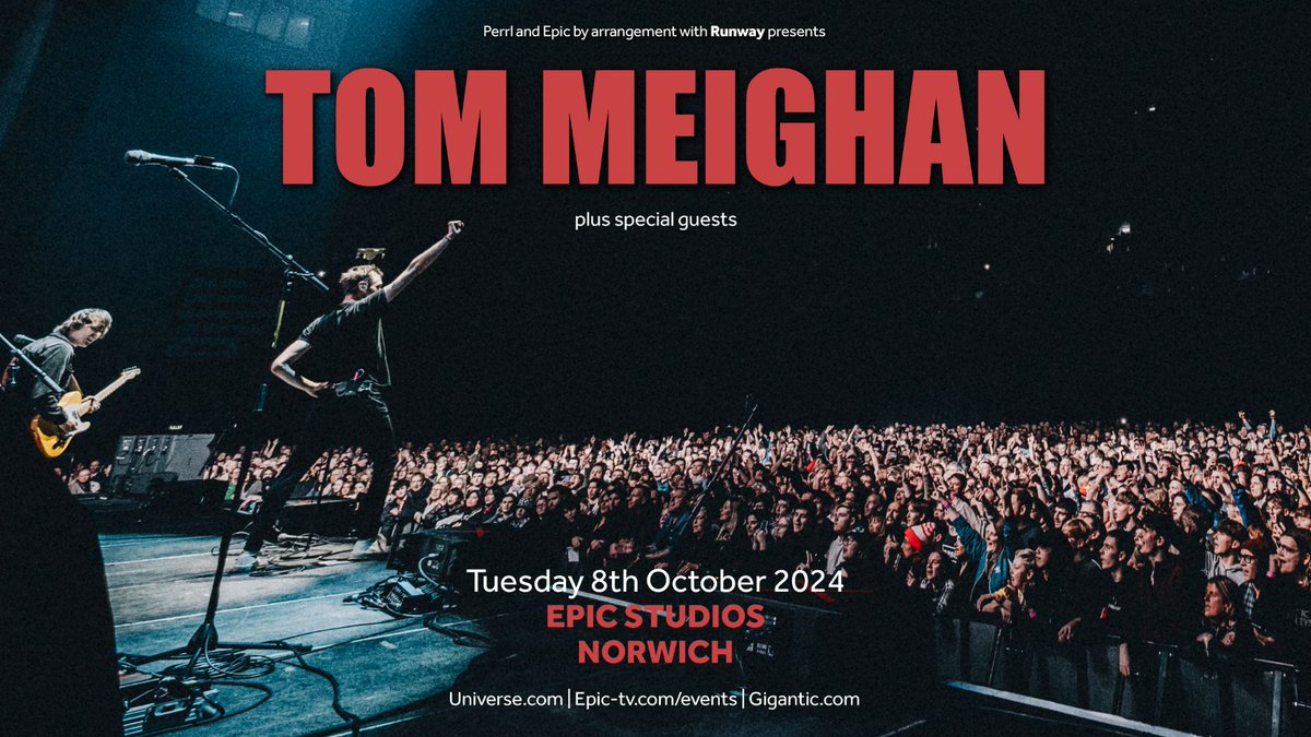 📣 JUST ANNOUNCED: Best know as the lead singer of Kasabian, @tommeighanHQ is excited to return to Norwich this October Tickets On Sale Fri 12th Apr @ 10am 🎫 ow.ly/wFsU50Raf5R