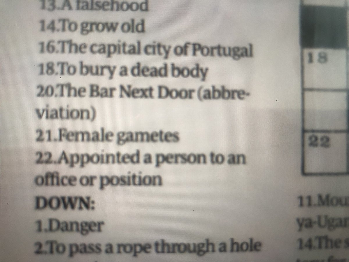 Today’s crossword. Is this a sign?😂😂
@BarNextDoorKe