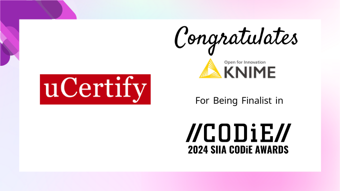 uCertify congratulates @knime for being named a finalist in the SIIA CODiE Awards. @SIIA #CODiE24 @CODiEAwards