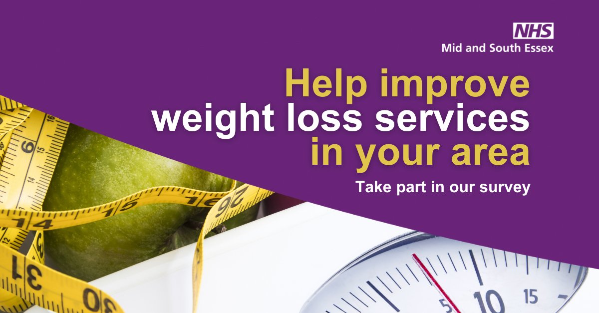 Please give us a few minutes of your time to help improve weight loss services in mid and south Essex. Tell us your views and experiences of using weight management services, to help us to deliver our services. …tualviews.midandsouthessex.ics.nhs.uk/embeds/project…