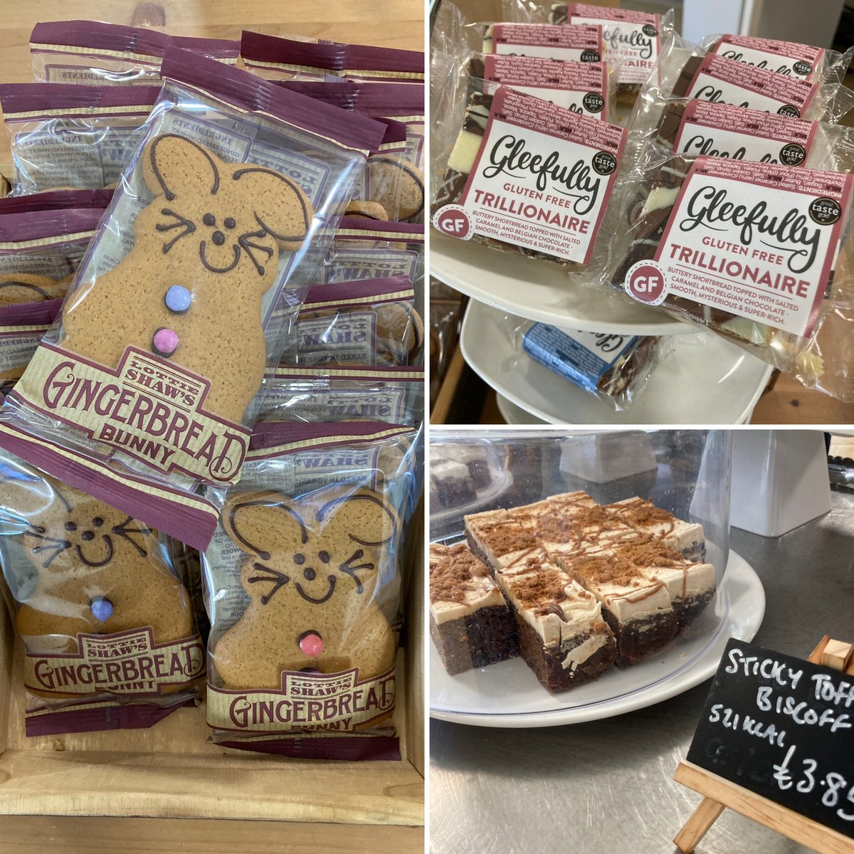 Treat yourself at our Water’s Edge Café this holiday! Try a Gingerbread bunny, made in Yorkshire. Our lovely Biscoff cake is vegetarian and these Trillionaire treats are Gluten Free.