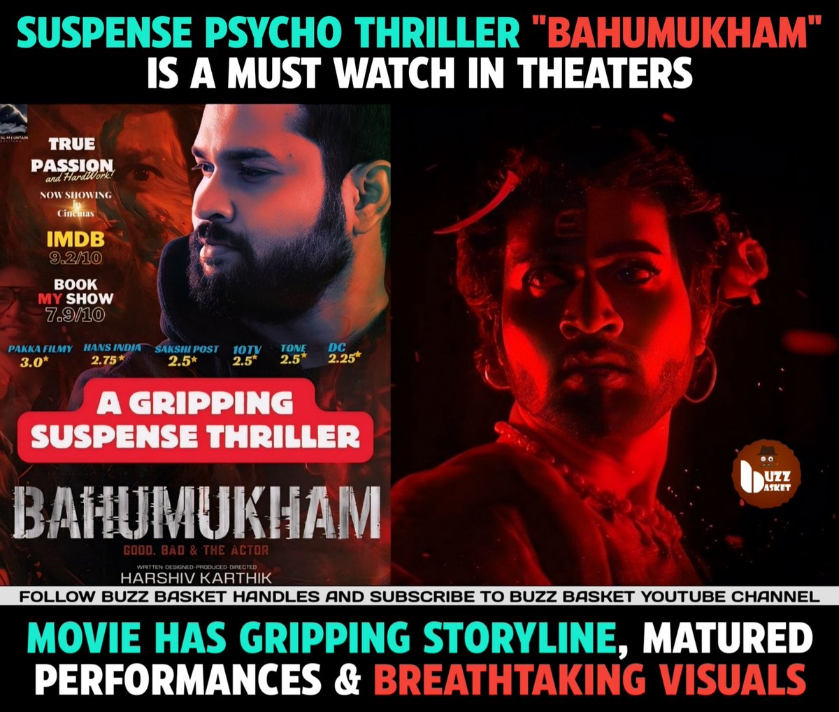 Psycho Thriller #Bahumukham is a Must Watch in Theaters!