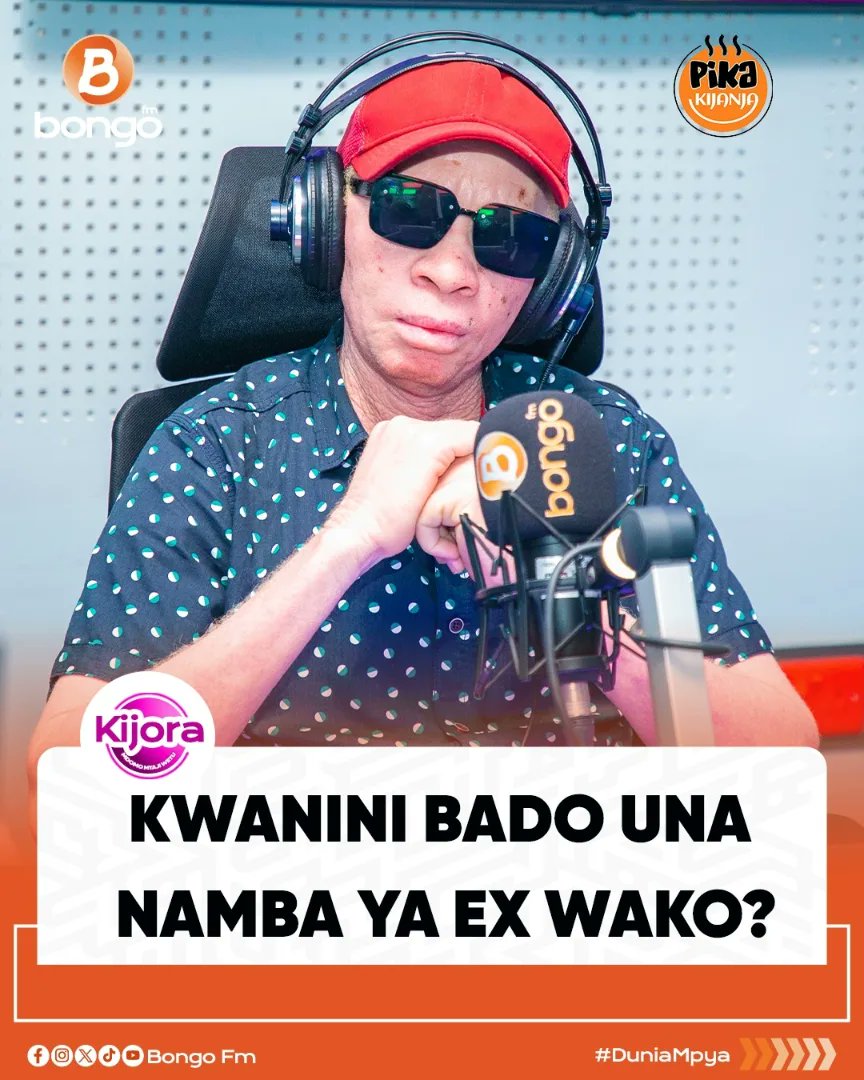 Bongo FM (@bongotzfm) on Twitter photo Eti, kwanini bado una namba ya Ex wako?
Sikiliza Kipindi cha #KIJORA kila siku Jumatatu-Ijumaa Kuanzia saa 5:00-8:00 mchana hapa Bongo fm.
Pia tufuatilie Kupitia mtandao wetu wa YOUTUBE ya Bongo FM kwa vipindi mbalimbali.
๐ธ <a href="/said_pichadunia/">Said Pichadunia</a> Eti, kwanini bado una namba ya Ex wako?
Sikiliza Kipindi cha #KIJORA kila siku Jumatatu-Ijumaa Kuanzia saa 5:00-8:00 mchana hapa Bongo fm.
Pia tufuatilie Kupitia mtandao wetu wa YOUTUBE ya Bongo FM kwa vipindi mbalimbali.
๐ธ <a href="/said_pichadunia/">Said Pichadunia</a>