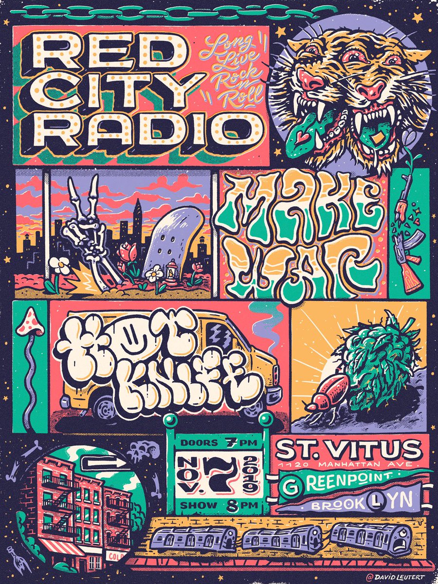 Dave Leutert ✍️ (@davidleutert) on Twitter photo hi #PortfolioDay! 🤘
my name is dave. i'm a berlin-based illustrator and lettering artist and these are some of the gig posters i've designed over the years.
hit me up if you need any design work done for your band, show or festival this year!
💌 hi@davidleutert.com hi #PortfolioDay! 🤘
my name is dave. i'm a berlin-based illustrator and lettering artist and these are some of the gig posters i've designed over the years.
hit me up if you need any design work done for your band, show or festival this year!
💌 hi@davidleutert.com