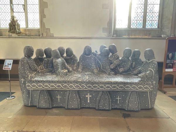 Have you been to see our Last Supper Sculpture by Peter Barnes? This amazing tactile work is with us until 23rd April - just 2 more weeks! A recreation of the Leonardo da Vinci painting, it has 50,000 computer keys creating a mosaic with hidden words and messages.