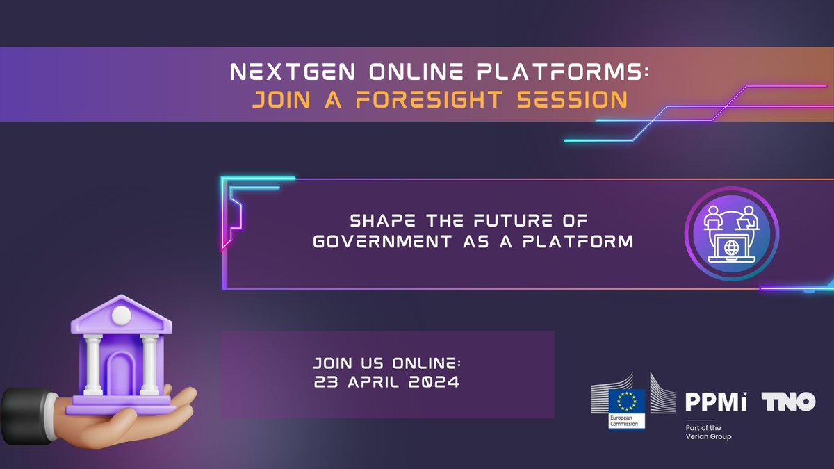 🗓️ Date: April 23rd, 09:30 - 12:30 CET 

📝 Register here: lnkd.in/dRXhXVUq 

▶ For more information, contact foresight@ppmi.lt

 Do not miss out on this unique opportunity to shape the future of government! 🌟 

#foresightsession #futureofgovernment #innovation