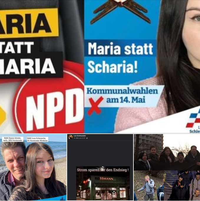 Die Regionalverband-Vorsitzende der JA Westküste Lena Schmunzler & AfD-Politiker Dennis Schultz wurden aus Kreistagsfraktion & AfD-Vorstand ausgeschlossen. Antifas berichteten zu rechten Abgründen in #Dithmarschen: antifapinneberg.noblogs.org/post/2024/02/0… facebook.com/AntifaDithmars… #NoNazis #NoAfD