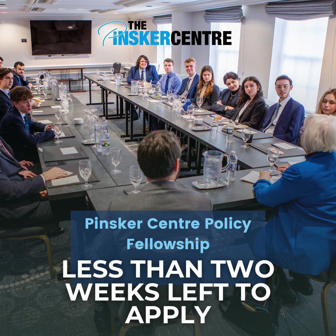 Policy Fellowship applications close on April 21st! For more information and to apply, visit: pinskercentre.org/policyfellowsh…