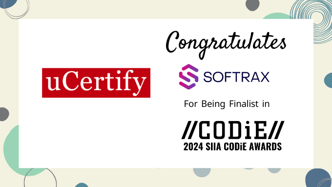 uCertify congratulates @SoftraxCorp for being named a finalist in the SIIA CODiE Awards. @SIIA #CODiE24 @CODiEAwards