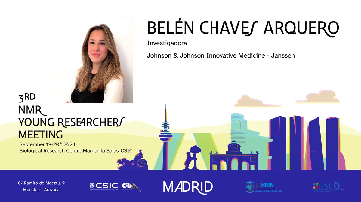 3rd NMR Young Researchers Meeting (@germn_junior) on Twitter photo Today is a good day to unveil our first guest lecture!!🧐
Dr. Belén Chaves (<a href="/Chavesbelen/">Belén Chaves-Arquero</a>) from <a href="/JNJInnovMedES/">J&J Innovative Medicine España</a> will join us in this third edition to give her vision from an industrial point of view🧪🧬!! Today is a good day to unveil our first guest lecture!!🧐
Dr. Belén Chaves (<a href="/Chavesbelen/">Belén Chaves-Arquero</a>) from <a href="/JNJInnovMedES/">J&J Innovative Medicine España</a> will join us in this third edition to give her vision from an industrial point of view🧪🧬!!