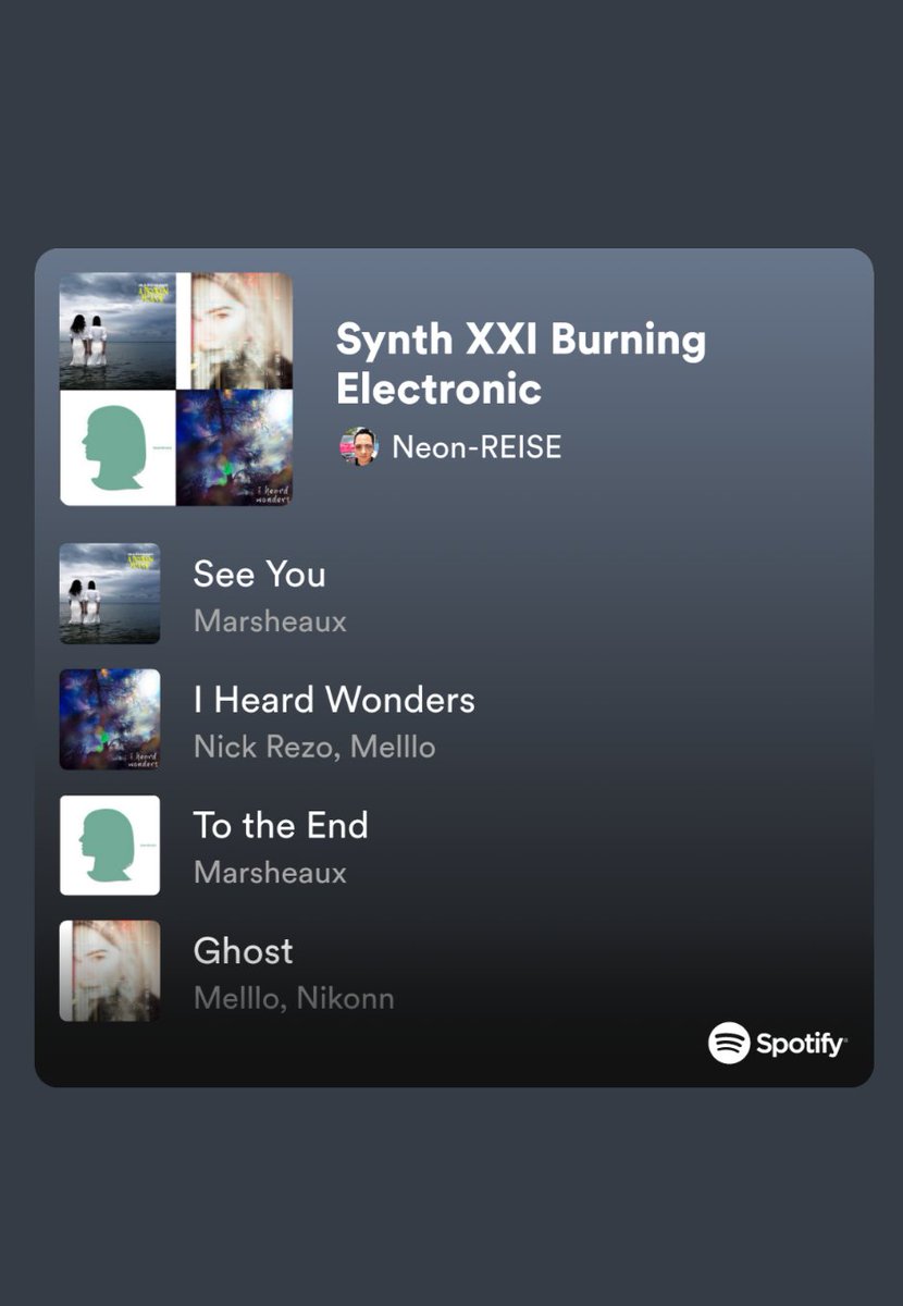 To the end (if you can) <a href="/marsheaux/">marsheaux</a> (Marianthi+Sophie); <a href="/marianthiMeLLLo/">MeLLLo</a>;  #Nikoon; #NickRezo; #Fotonovela; #OMD... Girls and boys, poetry, emotions, music, inspiration. 

One PlayList on #Spotify, selection by Neon-REISE, contact n1m.com/neonreise

open.spotify.com/playlist/7GPb5…