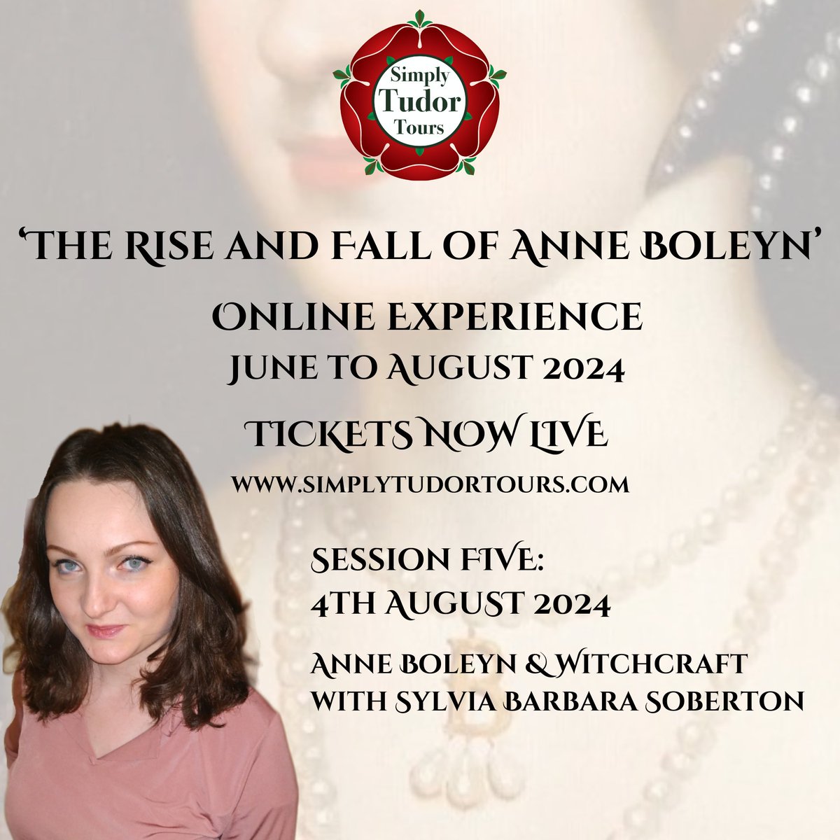 📢I am pleased to announce that I am one of the speakers as part of Simply Tudor Tours online learning experience - The Rise and Fall of Anne Boleyn. My session, taking place on the 4th August, is all about Anne Boleyn and witchcraft. Tickets available now from 👇👇👇