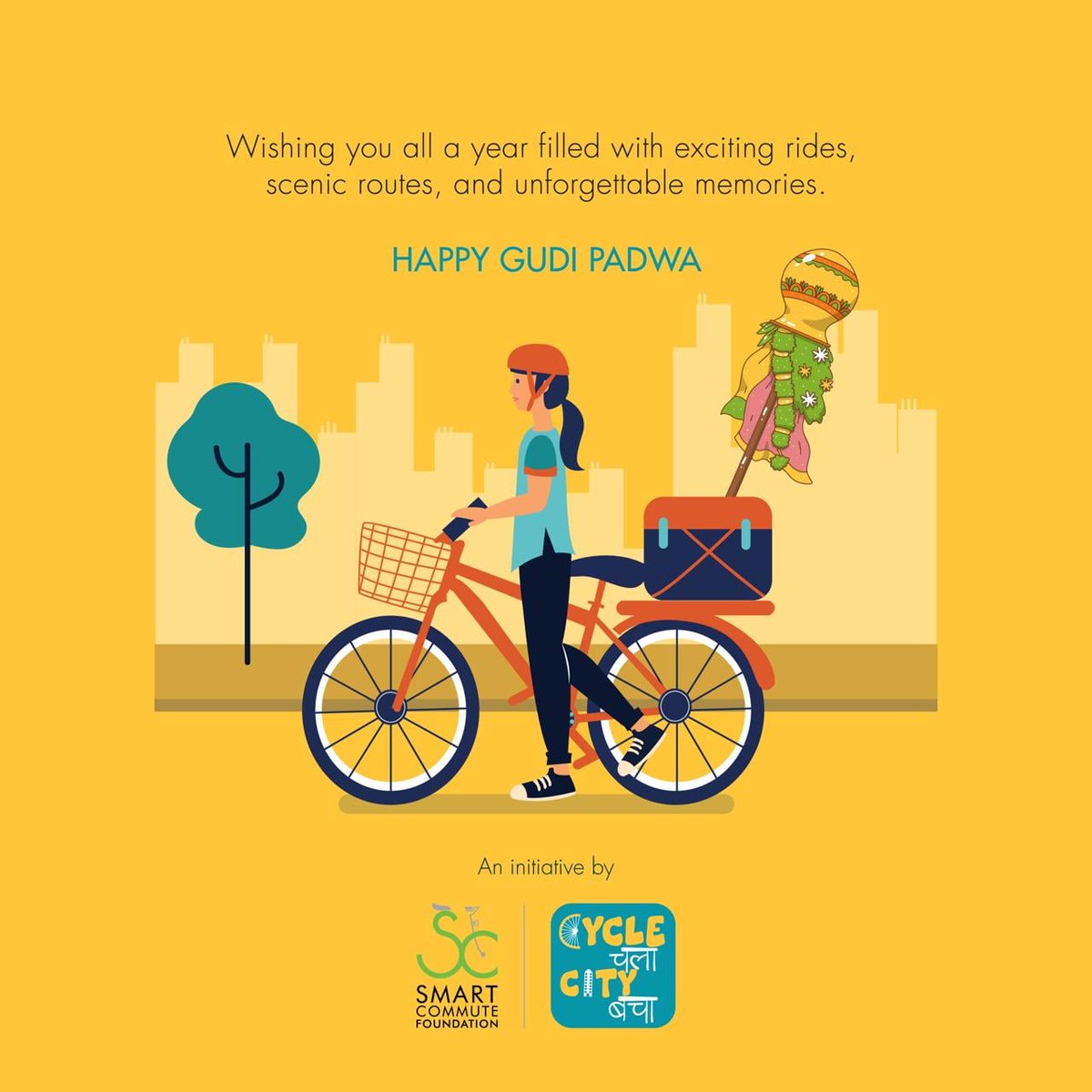 Happy Gudi Padwa to you and your loved ones ! May this new year bring you joy, prosperity, and countless miles of adventure on two wheels. Wishing you all a year filled with exciting rides, scenic routes, and unforgettable memories. Team @CycleChalaCityB @thesmartcommute