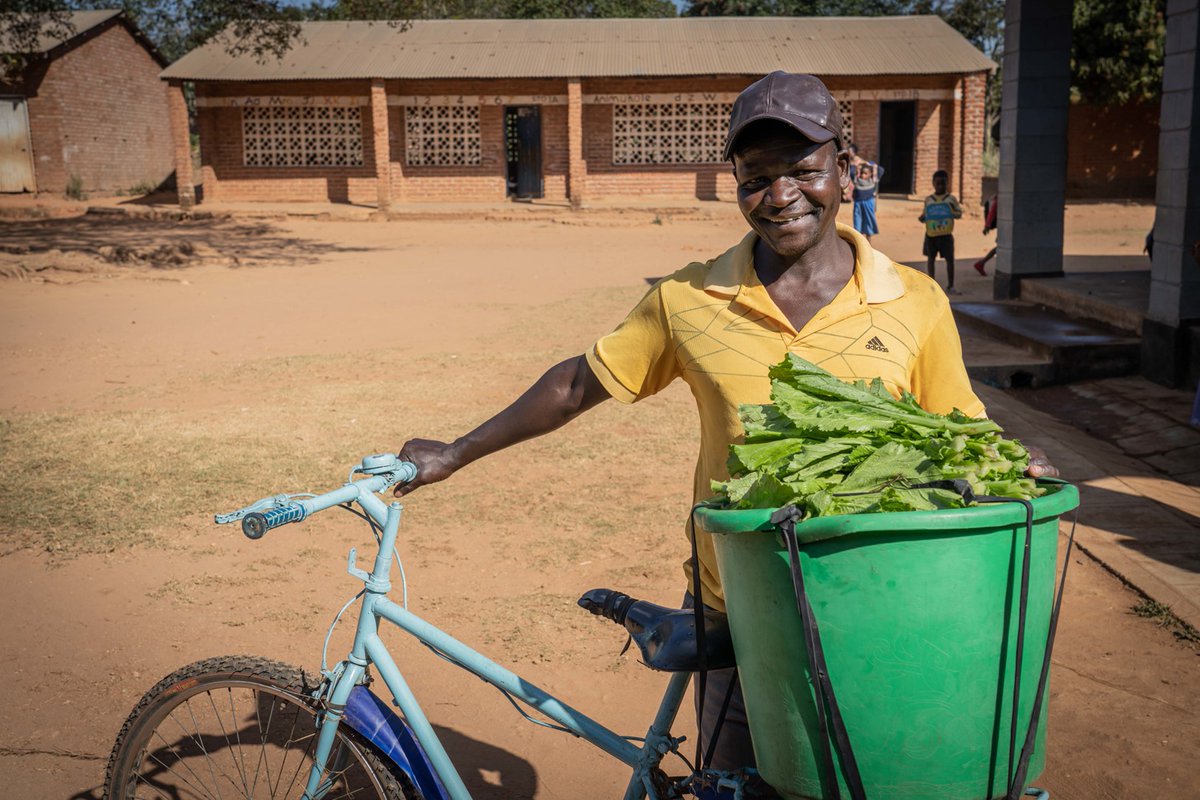 Meet James. James is a proud local farmer who supplies food to a primary school in Chikwawa District. 🌾 Through WFP's home-grown school feeding programme, James is ensuring school children enjoy safe, nutritious meals sourced right from their community. #ZeroHunger