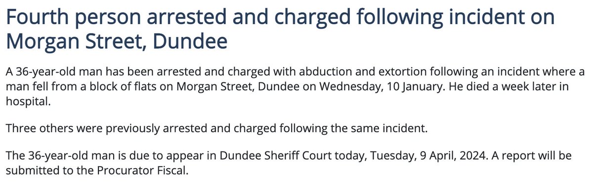 New: Humza Yousaf's brother in law has been arrested and charged with abduction and extortion