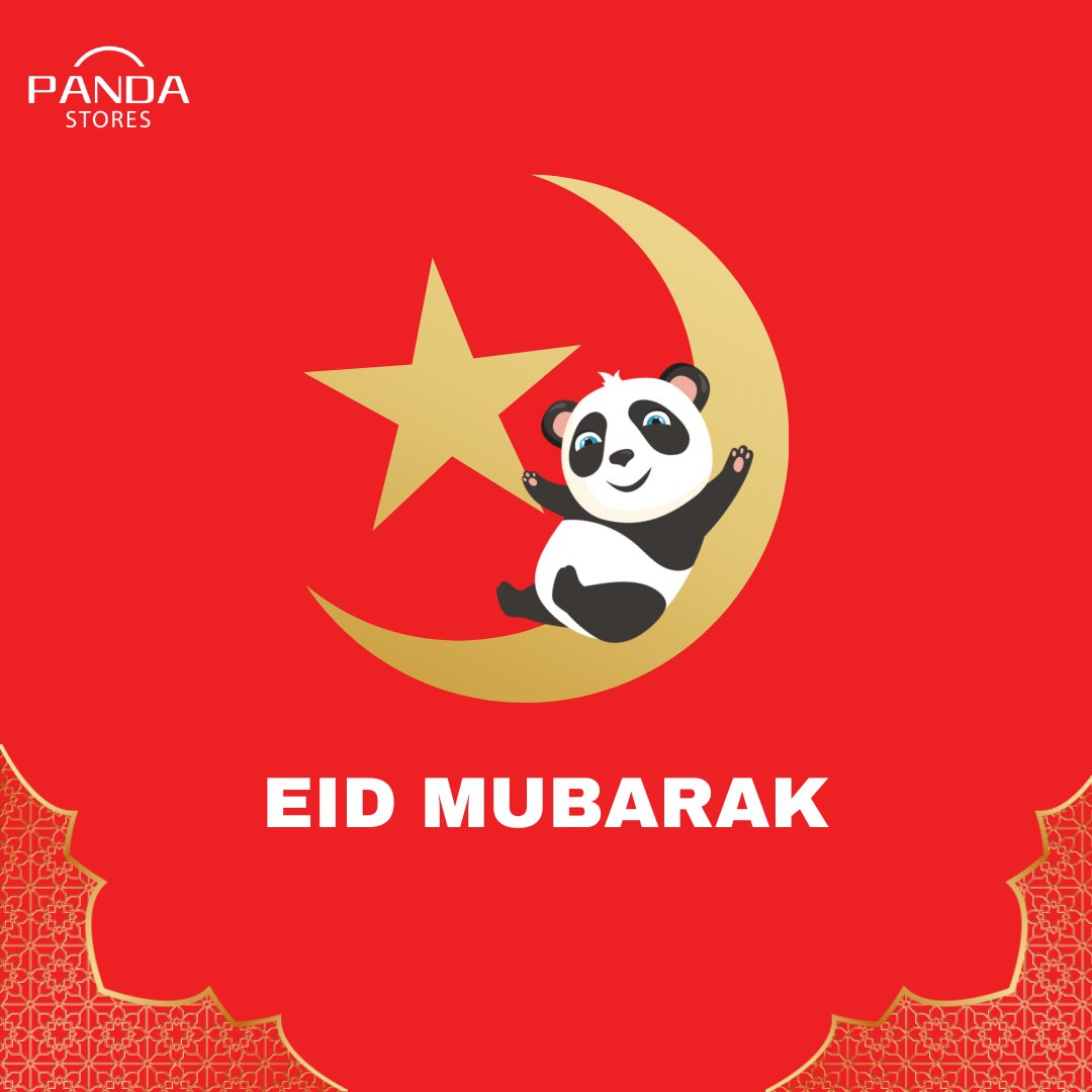 😃Wishing you a blessed Eid Mubarak filled with peace, laughter, and delicious food! 🍲 #PandaStores #EID #Celebration