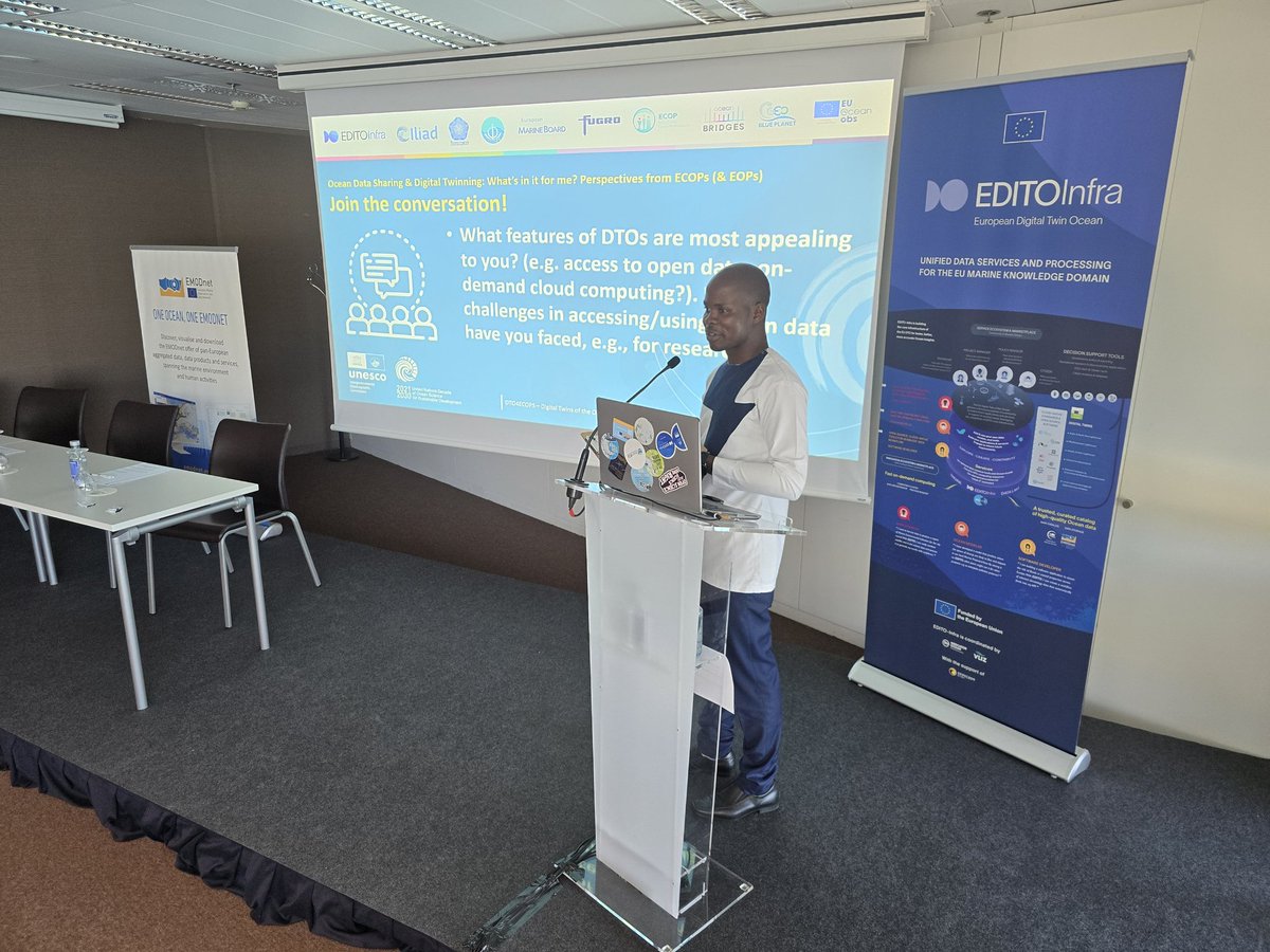 Gabriel Aloko Juma from Alfred Wegener Institute is now leading the debate in what is the added value of #DigitalTwinOcean and how can #ECOPS use its various features to go further in their work.
#DTO4ECOPS