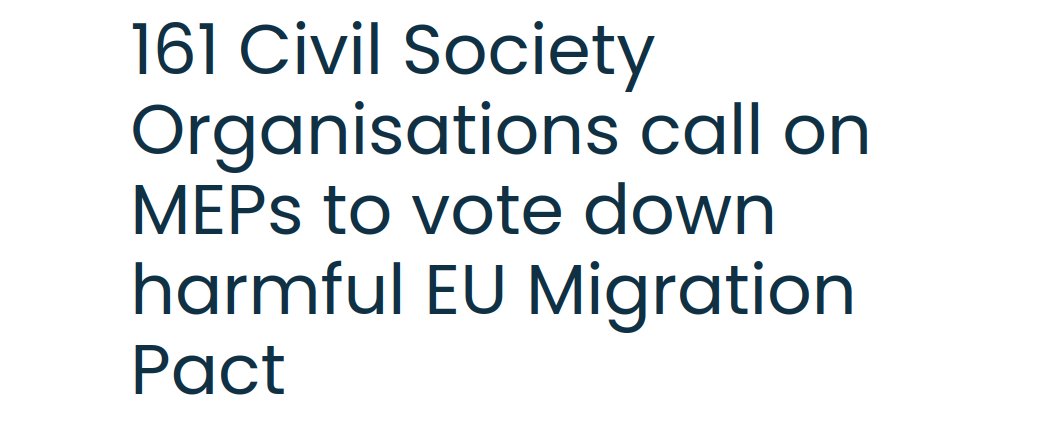 🚨The #EURODAC expansion into a #MassSurveillance tool is a part of the wider #MigrationPact, which has some of harshest proposals in EU's migration policy history.

161 civil society groups are urging MEPs to reject the Pact in the @Europarl_EN vote ✊🏾

➡️picum.org/blog/81-civil-…