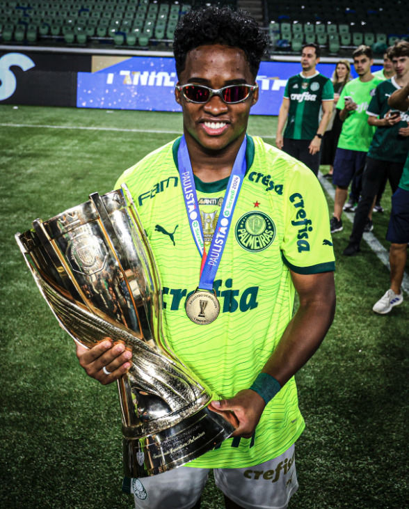 Endrick has now won 5 trophies with Palmeiras, and he's still just 17 👏🏾🏆 #mmlove