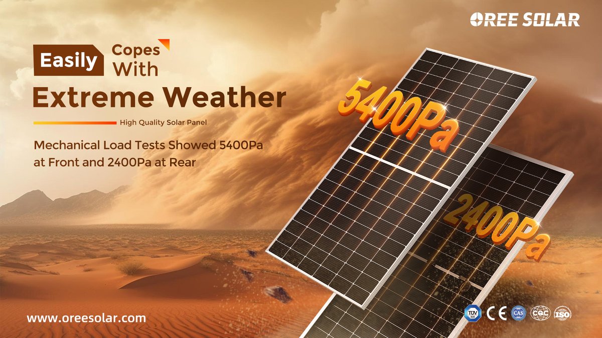 OreeSolar12837's tweet photo. N-Type TOPCon Bifacial Solar Panel 580W
👍Affordable
✅high quality product
🔗Web: https://t.co/3iTF1cDWUH
✉️Email: sales@oreesolar.com
👋Whatsapp/Wechat: +8613127133290 https://t.co/xfe8ym7ztu