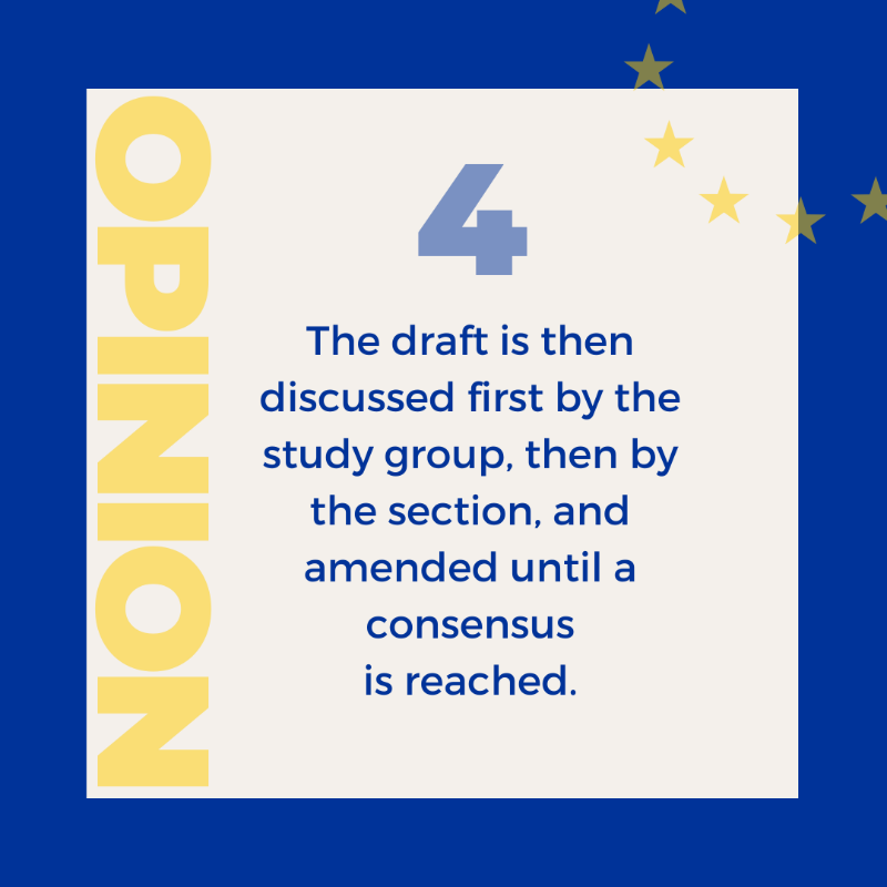 EU_EESC's tweet photo. How do our opinions come to life?

The @Europarl_EN, the @EUCouncil &amp; the @EU_Commission are legally obliged to consult us when passing new laws.

They send us their legislative proposals  &amp; this is when our work starts.

We help shape EU laws more attuned to citizens' needs. ↓